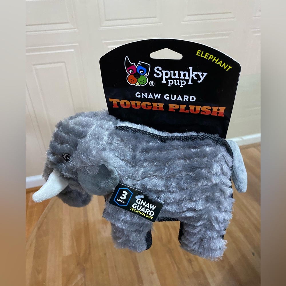 - Brand New Spunky Pup Elephant Dog Toy With Squeaker 10”